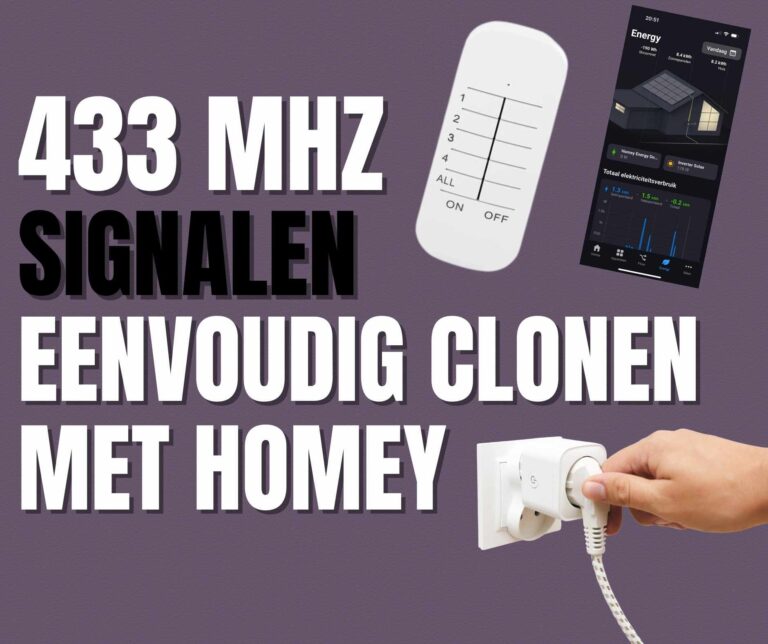 433 MHz signalen clonen met Homey