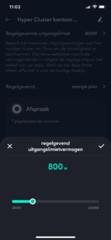 Zendure limiet ontladen