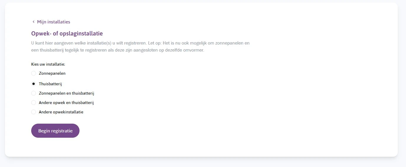 Energieleveren.nl - Stap 2 - Type keuze