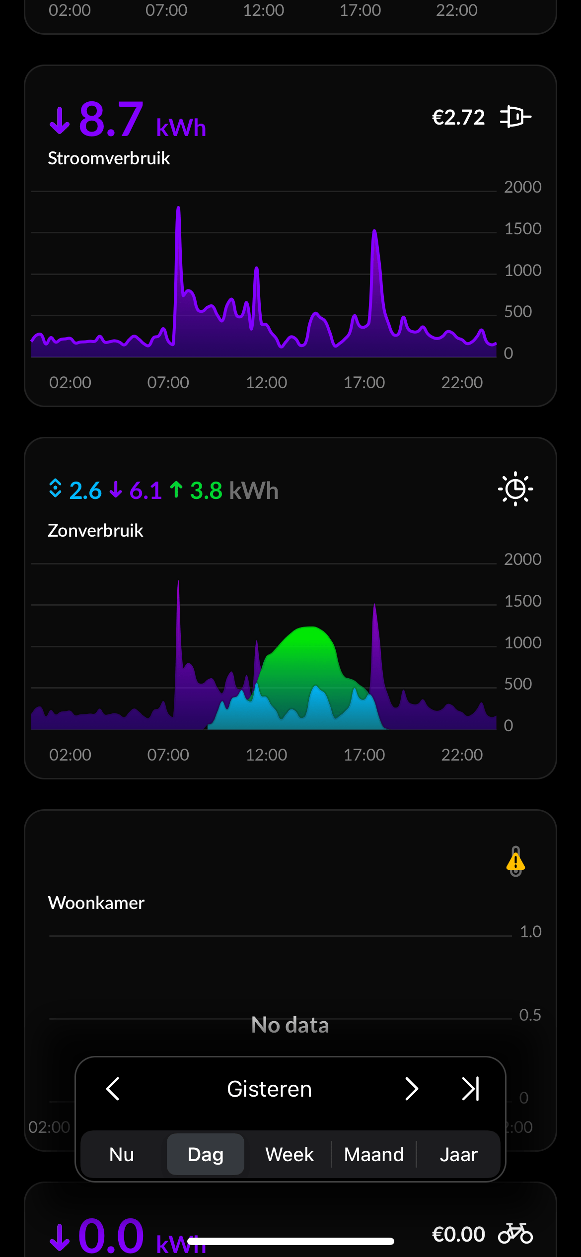 HomeWizard Energy App en energieleverancier app