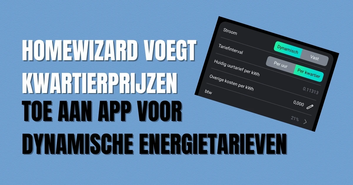 HomeWizard kwartierprijzen in de app