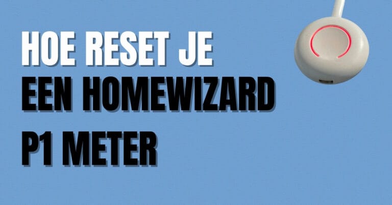 HomeWizard P1 Meter resetten