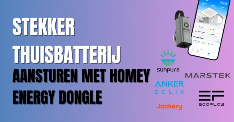 Homey Energy Dongle voor het aansturen van een stekker-thuisbatterij