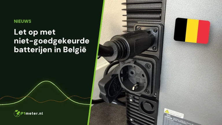 Stekker in een thuisbatterij met de Belgische vlag