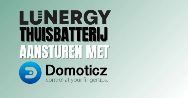 Lunergy thuisbatterij aansturen met Domoticz