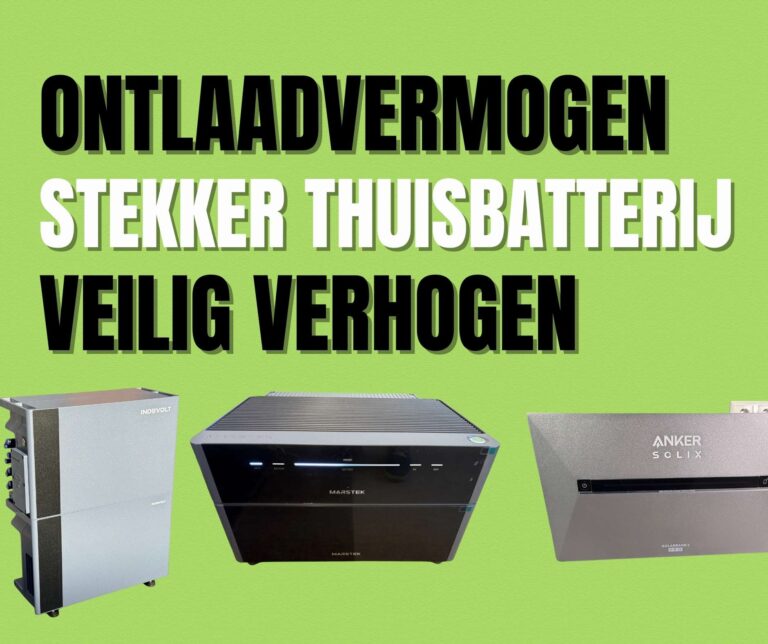 Ontlaadvermogen stekker-thuisbatterij veilig verhogen