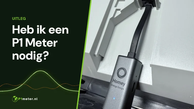 Homey Energy Dongle aangesloten op de P1-poort