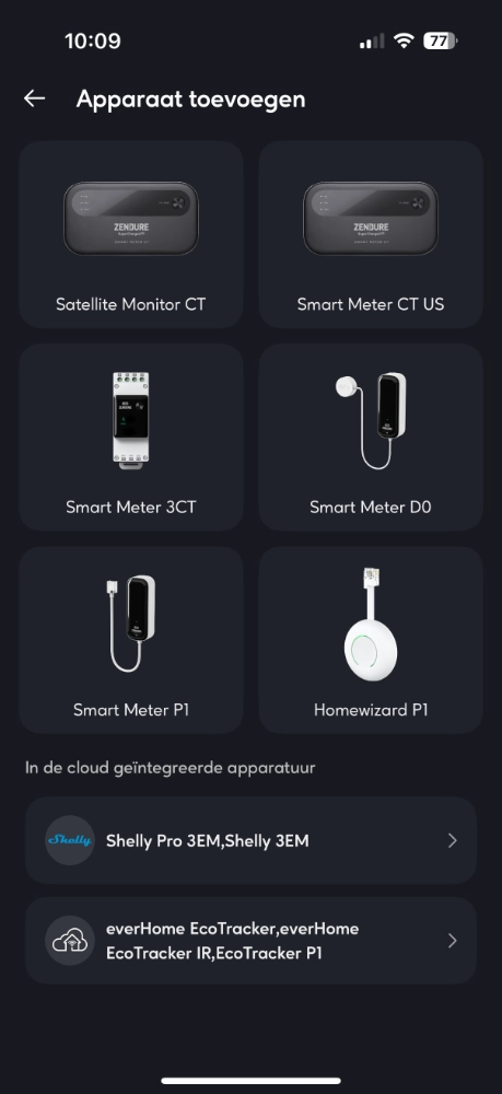 stap2 installatie zendure koppeling homewizard 1 meter