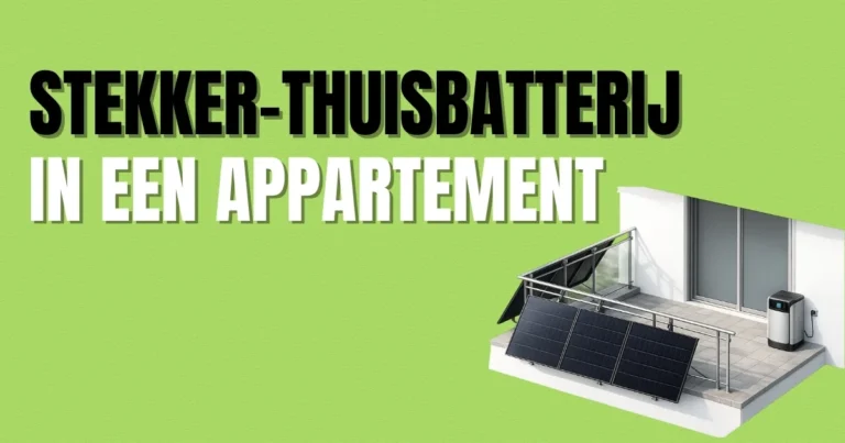 Stekker-thuisbatterij gebruiken in een appartement