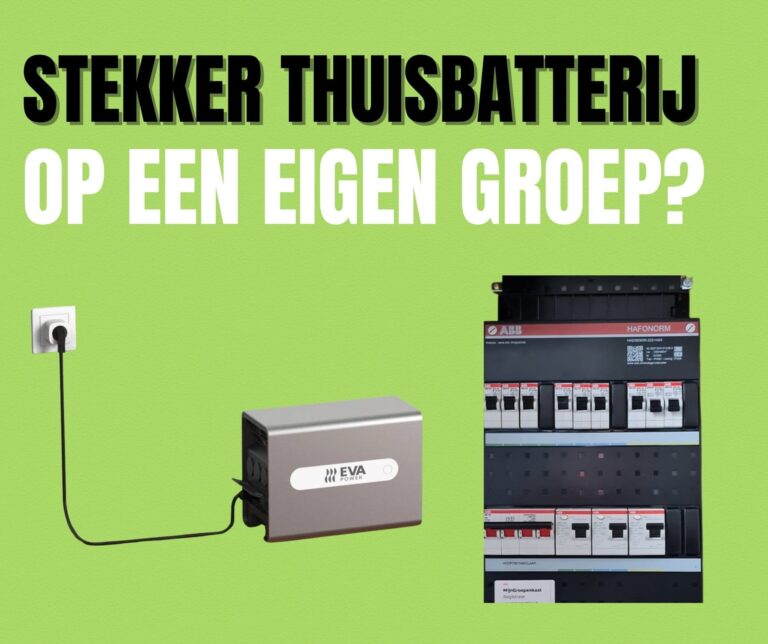 Stekker thuisbatterij op een eigen groep installeren?