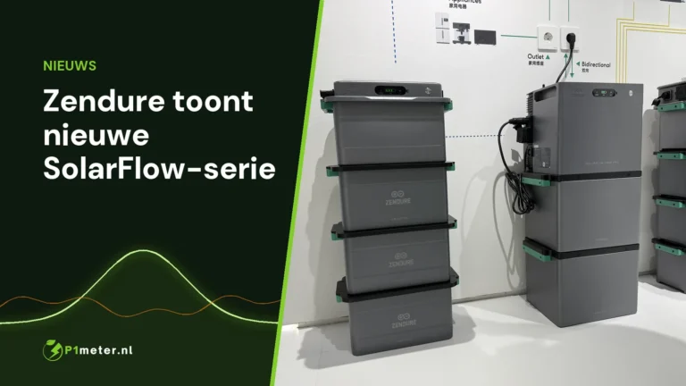 Nieuwe SolarFlow-thuisbatterijen in de showroom van Zendure in Shenzhen