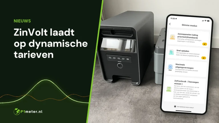 ZinVolt thuisbatterij met de slimme modus in de app